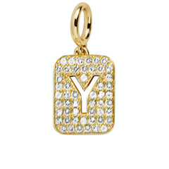 Block Pavé Initial Cluster Charm - Y