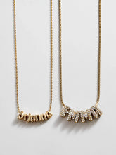 Bubble Letter Custom Necklace - Extra Small Bubble Letter