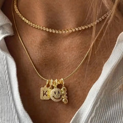 Block Pavé Number Cluster Charm - 8
