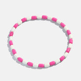 Brighten Up Enamel Beaded Bracelet - Berries 'N Cream
