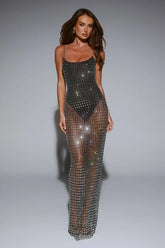 LUXE On Arrival Sheer Maxi Dress Black