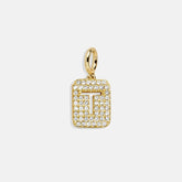 Block Pavé Initial Cluster Charm - T