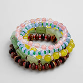 Darcy Semi-Precious Beaded Bracelet Set - Muted Multi