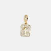 Block Pavé Number Cluster Charm - 1