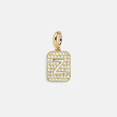 Block Pavé Initial Cluster Charm - Z