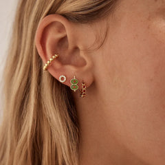 Briny Baby Olive Earrings - Green