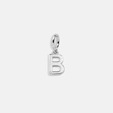 Classic Silver Initial Cluster Charm - B