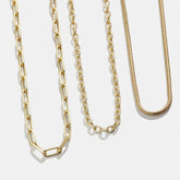 Cluster Charm Necklace Chain - Gold Paperclip Chain