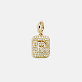 Block Pavé Initial Cluster Charm - P