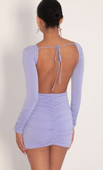 Open Back Dress in Lavender