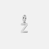 Classic Silver Initial Cluster Charm - Z