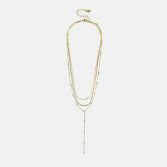 Carina Lariat Layered Necklace - Gold