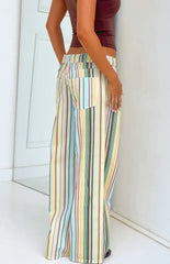 Carrie Multi Stripe Low Rise Jeans
