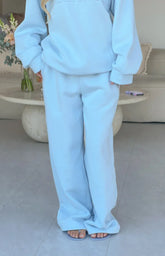Pip Blue Mid Rise Slouch Fit Trackpants