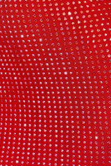Sparkly Mermaid Sweetheart Red Long Prom Dress with Beading