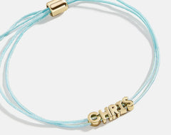 Custom Cord Bracelet - Neon Blue
