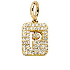 Block Pavé Initial Cluster Charm - P