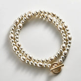 Charlotte Pearl Layered Bracelet - Pearl