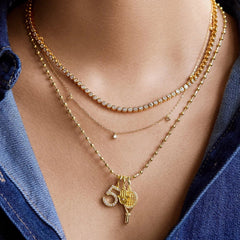 Cluster Charm Necklace - Ball Chain