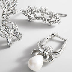 Caught in the Web Spider Earring Set