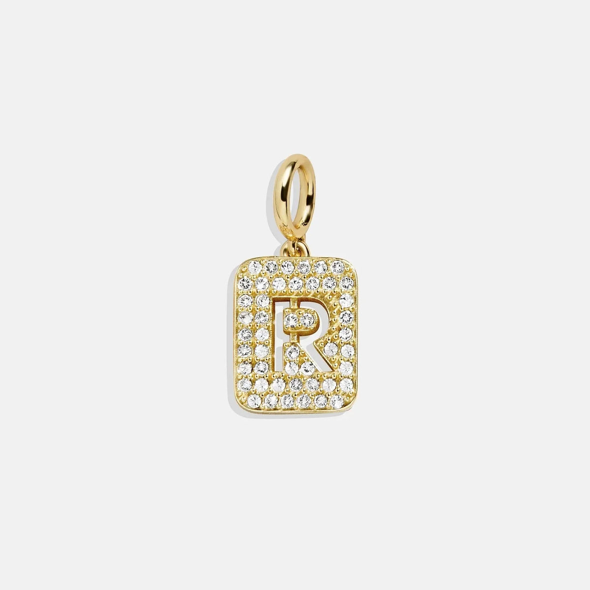 Block Pavé Initial Cluster Charm - R
