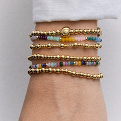 Chelsea Pisa Bracelet - 3MM/4MM Grouped Gold Pisa