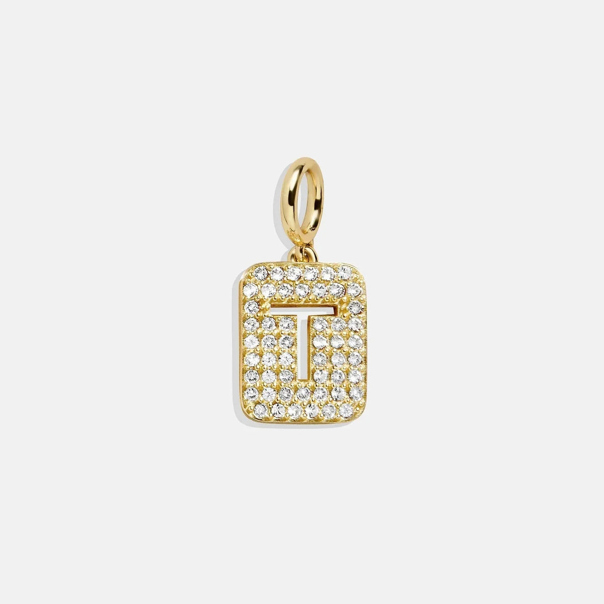 Block Pavé Initial Cluster Charm - T