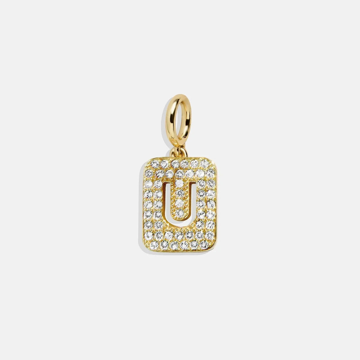 Block Pavé Initial Cluster Charm - U
