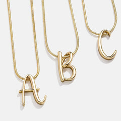 Classic Script Initial Necklace - Classic Script