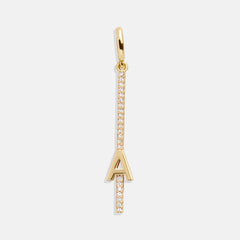 Custom Initial Charm - Gold/Pavé
