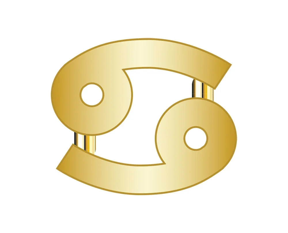 Cancer Mini Zodiac Icon - Gold