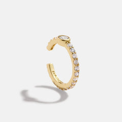 Dani 18K Gold Ear Cuff - Gold/Pavé