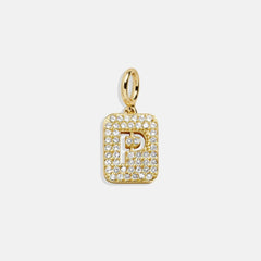 Block Pavé Initial Cluster Charm - P