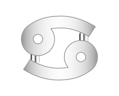 Cancer Mini Zodiac Icon - Silver