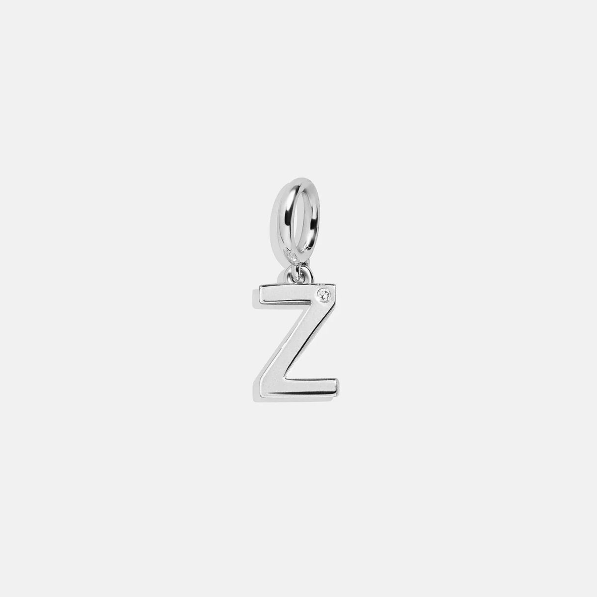 Classic Silver Initial Cluster Charm - Z