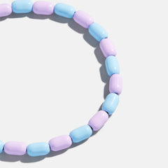 Brighten Up Enamel Beaded Bracelet - Cotton Candy