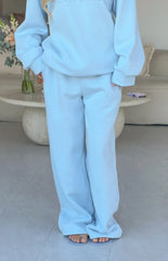 Pip Blue Mid Rise Slouch Fit Trackpants