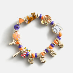 Clemson University Beaded Charm Bracelet - Clemson University
