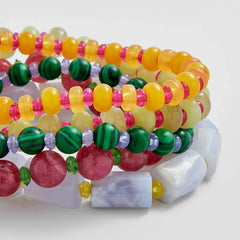 Darcy Semi-Precious Beaded Bracelet Set - Vibrant Multi