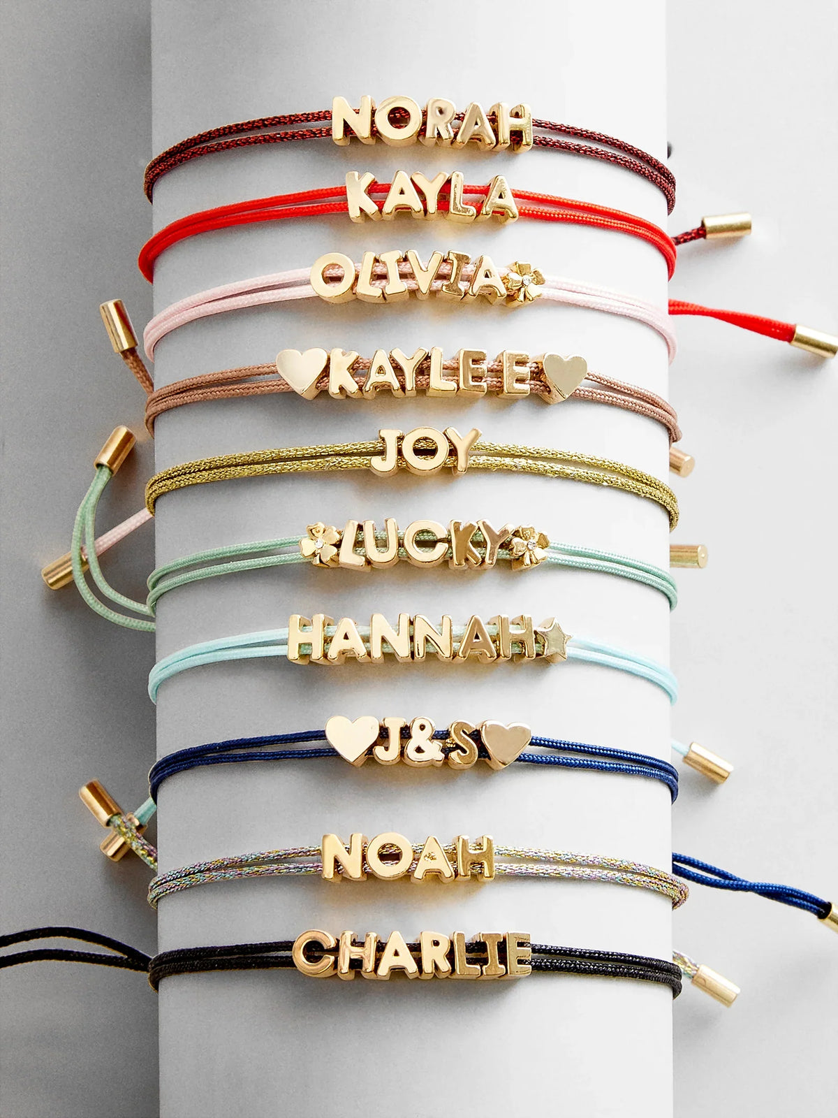 Custom Cord Bracelet - Light Blue