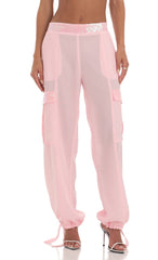 Sequin Pants in Pink