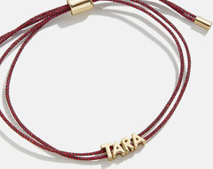 Custom Cord Bracelet - Metallic Red