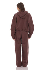 Darted Barrel Lucy Sweatpants in Brown
