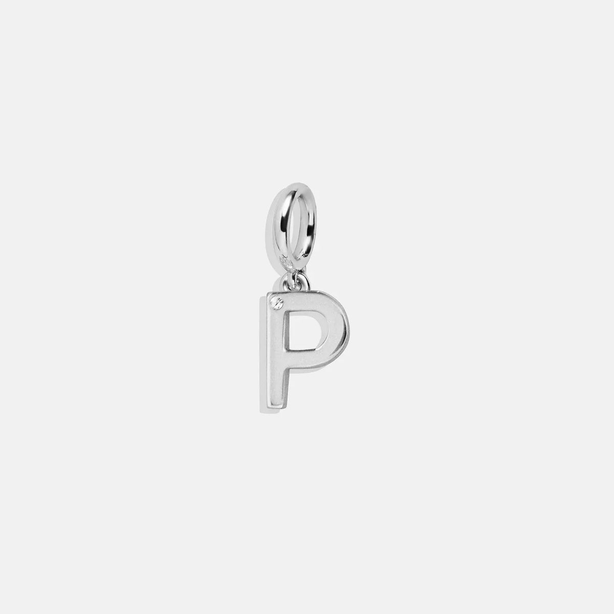 Classic Silver Initial Cluster Charm - P