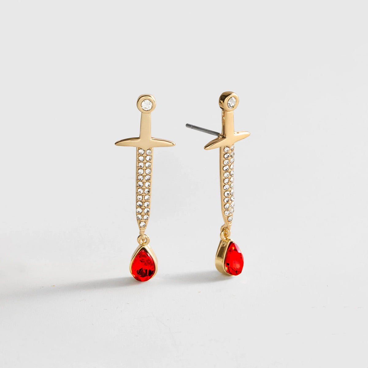 Cutting Edge Gold Dagger Earrings