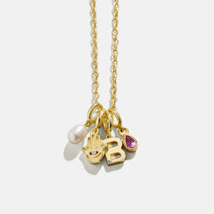 Cluster Charm Necklace - Cable Chain